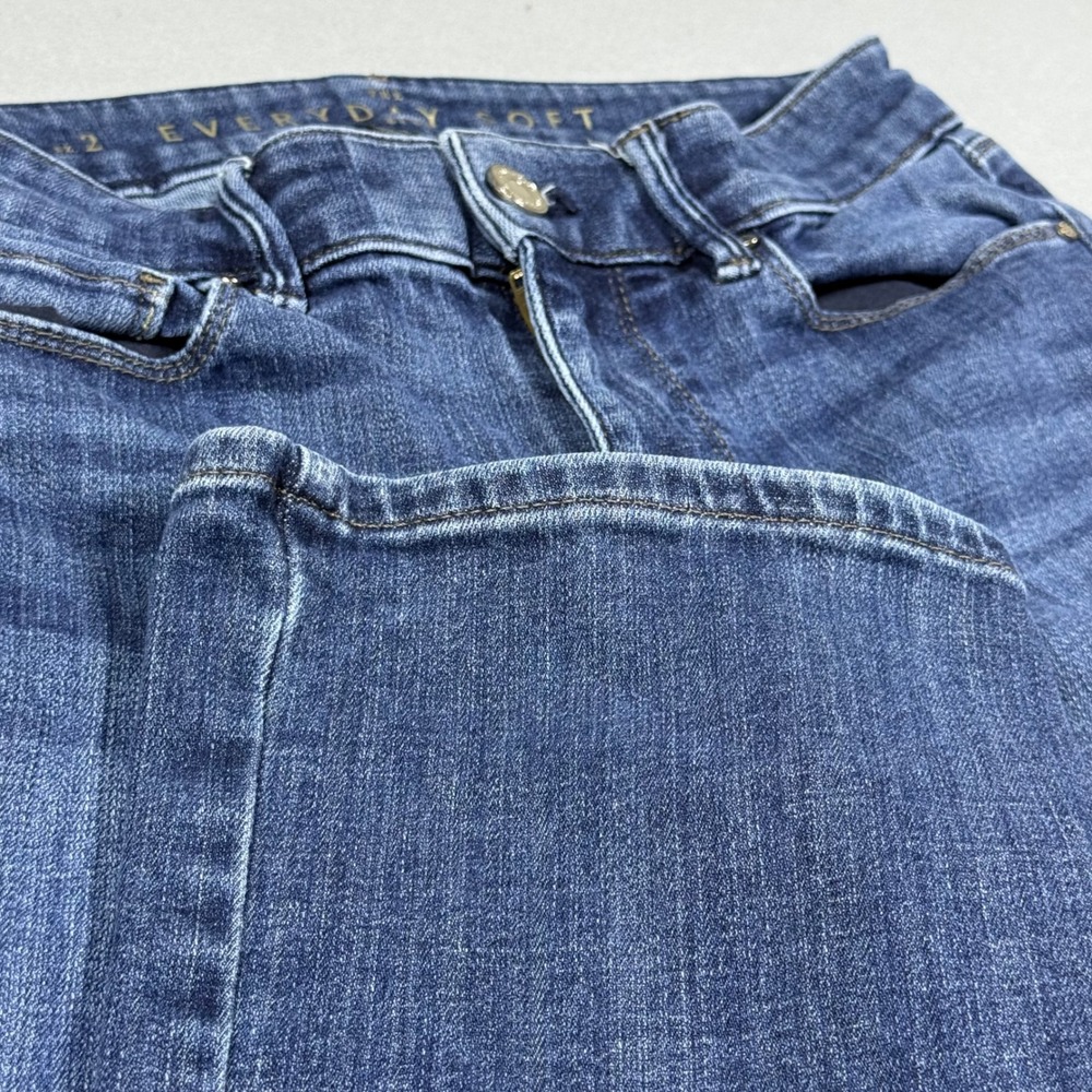 Banana Republic Factory Everyday Soft Bootcut Jeans Dark Wash Blue Mid Rise 2